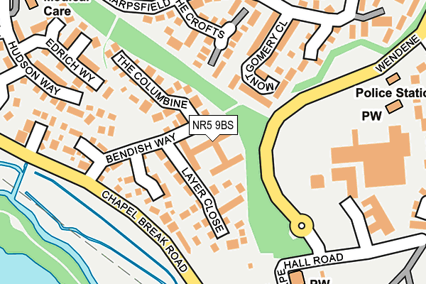 NR5 9BS map - OS OpenMap – Local (Ordnance Survey) NR5 9BS map - OS OpenMap – Local (Ordnance Survey)