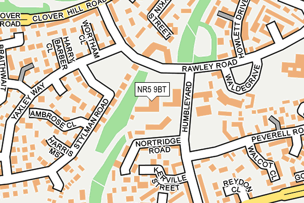 NR5 9BT map - OS OpenMap – Local (Ordnance Survey)