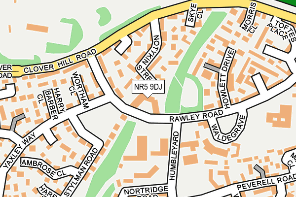 NR5 9DJ map - OS OpenMap – Local (Ordnance Survey) NR5 9DJ map - OS OpenMap – Local (Ordnance Survey)
