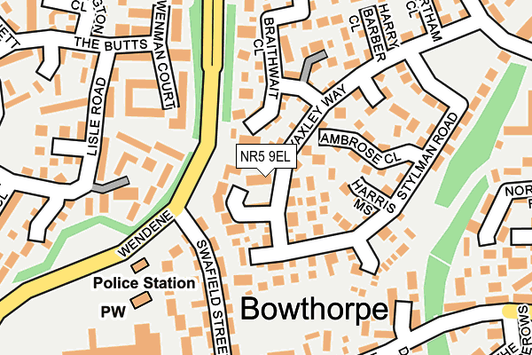 NR5 9EL map - OS OpenMap – Local (Ordnance Survey) NR5 9EL map - OS OpenMap – Local (Ordnance Survey)