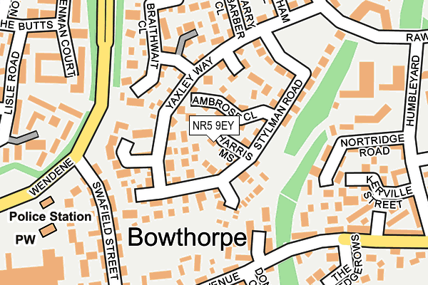 NR5 9EY map - OS OpenMap – Local (Ordnance Survey) NR5 9EY map - OS OpenMap – Local (Ordnance Survey)