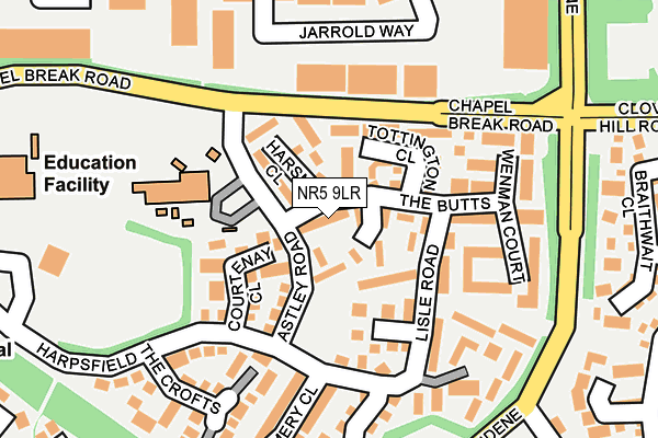 NR5 9LR map - OS OpenMap – Local (Ordnance Survey) NR5 9LR map - OS OpenMap – Local (Ordnance Survey)