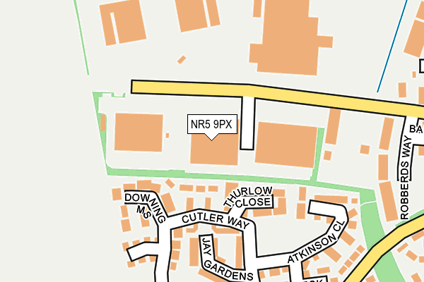 NR5 9PX map - OS OpenMap – Local (Ordnance Survey) NR5 9PX map - OS OpenMap – Local (Ordnance Survey)