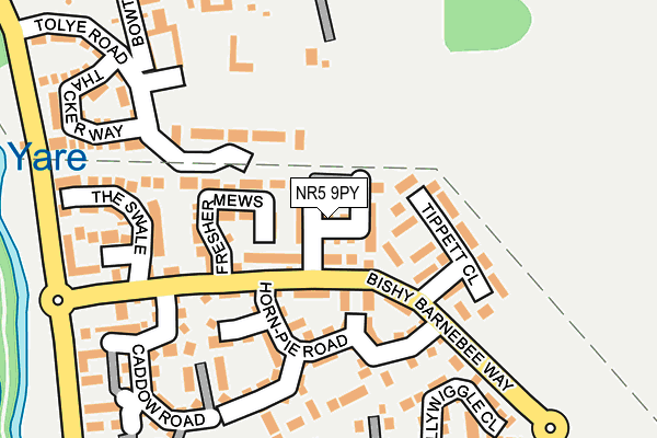 NR5 9PY map - OS OpenMap – Local (Ordnance Survey) NR5 9PY map - OS OpenMap – Local (Ordnance Survey)