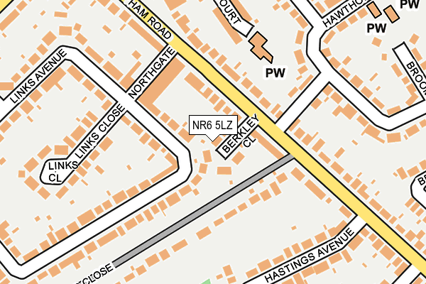NR6 5LZ map - OS OpenMap – Local (Ordnance Survey) NR6 5LZ map - OS OpenMap – Local (Ordnance Survey)