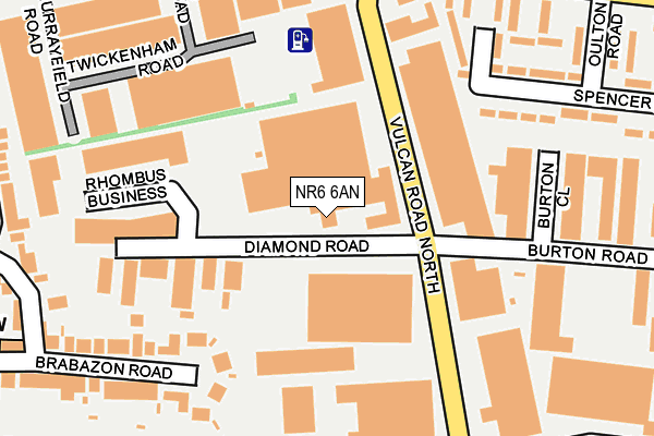 NR6 6AN map - OS OpenMap – Local (Ordnance Survey) NR6 6AN map - OS OpenMap – Local (Ordnance Survey)