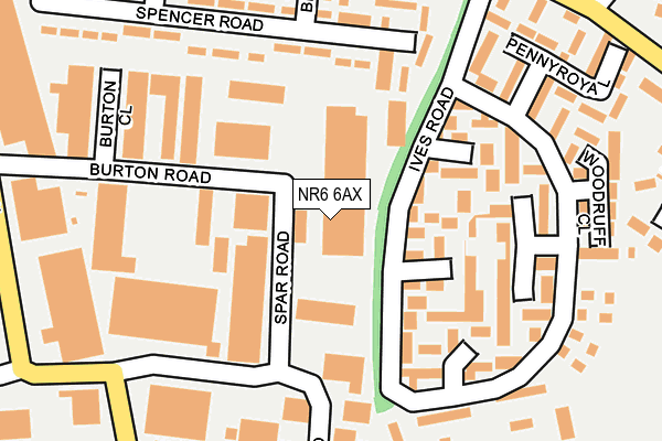 NR6 6AX map - OS OpenMap – Local (Ordnance Survey) NR6 6AX map - OS OpenMap – Local (Ordnance Survey)