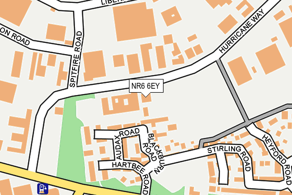 NR6 6EY map - OS OpenMap – Local (Ordnance Survey) NR6 6EY map - OS OpenMap – Local (Ordnance Survey)