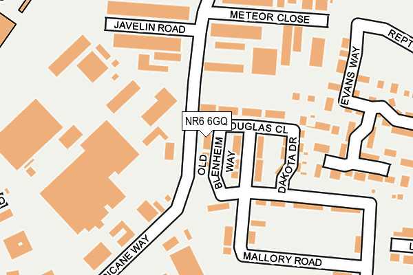 NR6 6GQ map - OS OpenMap – Local (Ordnance Survey)