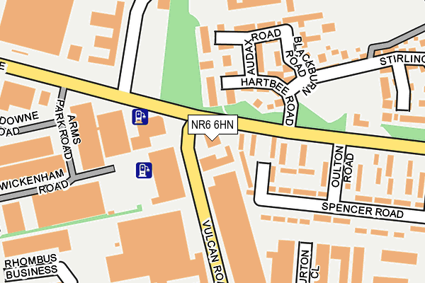 NR6 6HN map - OS OpenMap – Local (Ordnance Survey) NR6 6HN map - OS OpenMap – Local (Ordnance Survey)