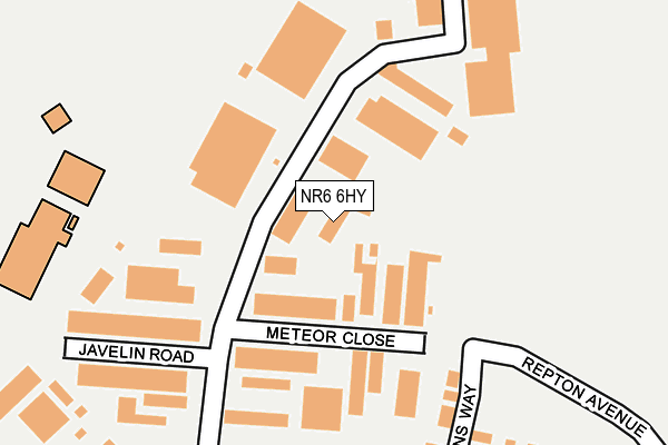 NR6 6HY map - OS OpenMap – Local (Ordnance Survey) NR6 6HY map - OS OpenMap – Local (Ordnance Survey)
