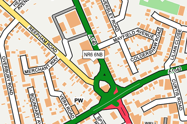 NR6 6NB map - OS OpenMap – Local (Ordnance Survey) NR6 6NB map - OS OpenMap – Local (Ordnance Survey)