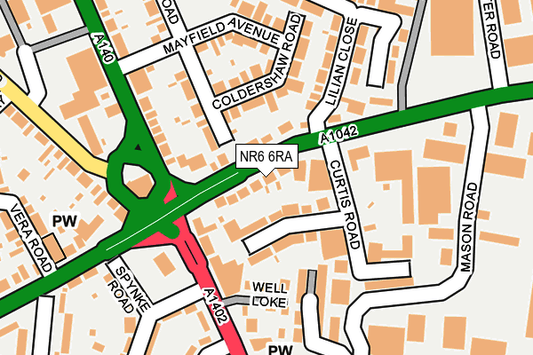 NR6 6RA map - OS OpenMap – Local (Ordnance Survey) NR6 6RA map - OS OpenMap – Local (Ordnance Survey)