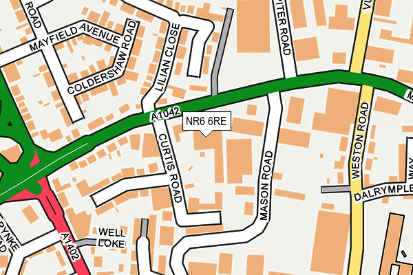 NR6 6RE map - OS OpenMap – Local (Ordnance Survey) NR6 6RE map - OS OpenMap – Local (Ordnance Survey)