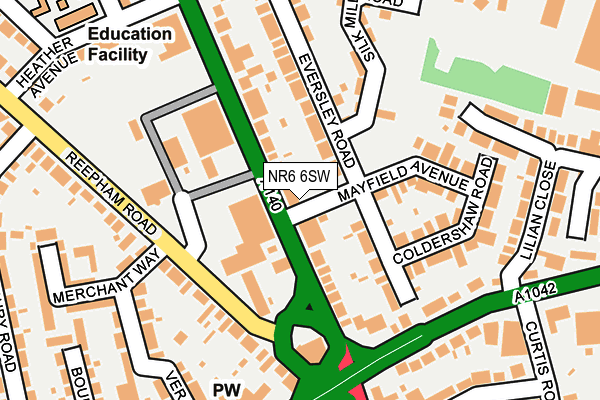 NR6 6SW map - OS OpenMap – Local (Ordnance Survey) NR6 6SW map - OS OpenMap – Local (Ordnance Survey)