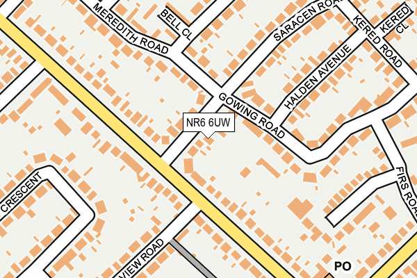 NR6 6UW map - OS OpenMap – Local (Ordnance Survey) NR6 6UW map - OS OpenMap – Local (Ordnance Survey)