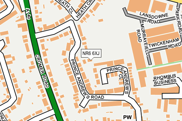 NR6 6XJ map - OS OpenMap – Local (Ordnance Survey) NR6 6XJ map - OS OpenMap – Local (Ordnance Survey)