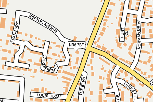 NR6 7BF map - OS OpenMap – Local (Ordnance Survey) NR6 7BF map - OS OpenMap – Local (Ordnance Survey)