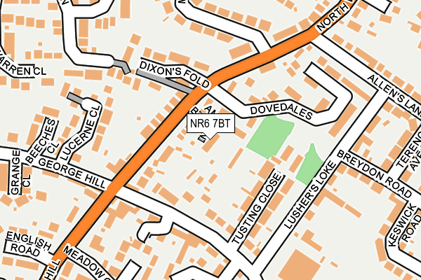 NR6 7BT map - OS OpenMap – Local (Ordnance Survey) NR6 7BT map - OS OpenMap – Local (Ordnance Survey)
