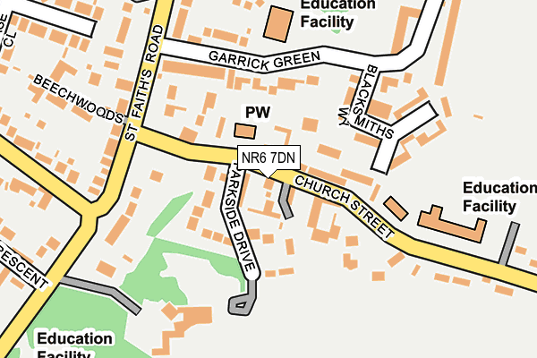 NR6 7DN map - OS OpenMap – Local (Ordnance Survey) NR6 7DN map - OS OpenMap – Local (Ordnance Survey)