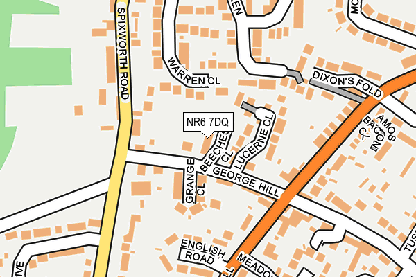 NR6 7DQ map - OS OpenMap – Local (Ordnance Survey) NR6 7DQ map - OS OpenMap – Local (Ordnance Survey)