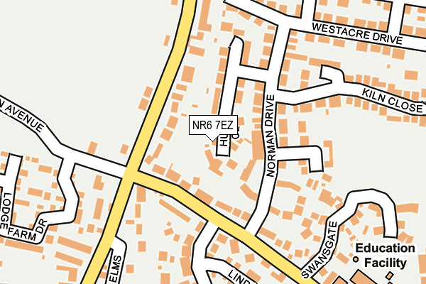 NR6 7EZ map - OS OpenMap – Local (Ordnance Survey) NR6 7EZ map - OS OpenMap – Local (Ordnance Survey)