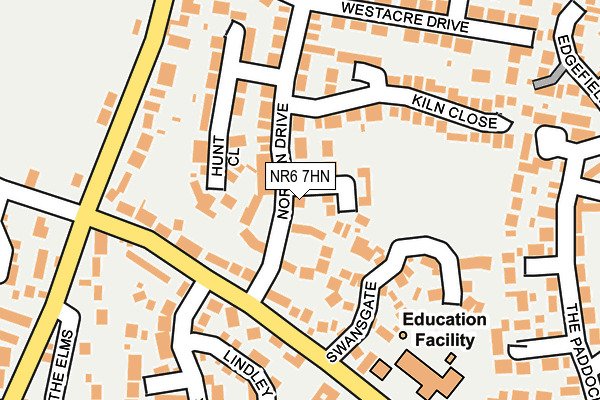 NR6 7HN map - OS OpenMap – Local (Ordnance Survey) NR6 7HN map - OS OpenMap – Local (Ordnance Survey)