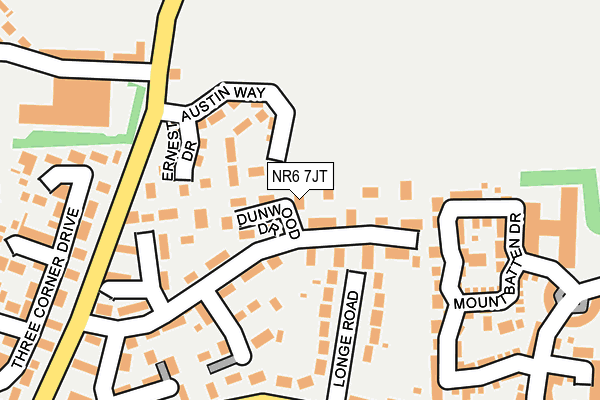 NR6 7JT map - OS OpenMap – Local (Ordnance Survey) NR6 7JT map - OS OpenMap – Local (Ordnance Survey)