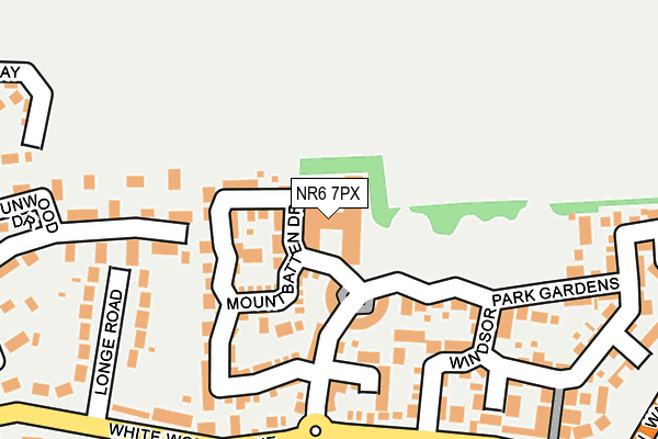 NR6 7PX map - OS OpenMap – Local (Ordnance Survey) NR6 7PX map - OS OpenMap – Local (Ordnance Survey)