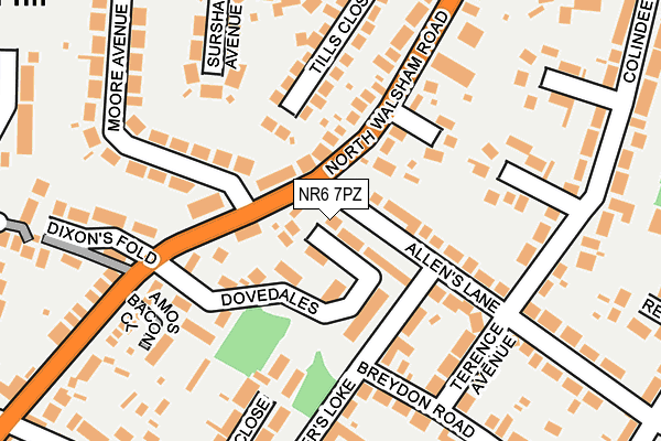 NR6 7PZ map - OS OpenMap – Local (Ordnance Survey) NR6 7PZ map - OS OpenMap – Local (Ordnance Survey)