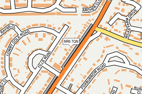 NR6 7QN map - OS OpenMap – Local (Ordnance Survey) NR6 7QN map - OS OpenMap – Local (Ordnance Survey)