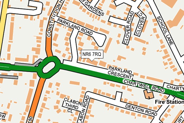NR6 7RQ map - OS OpenMap – Local (Ordnance Survey) NR6 7RQ map - OS OpenMap – Local (Ordnance Survey)
