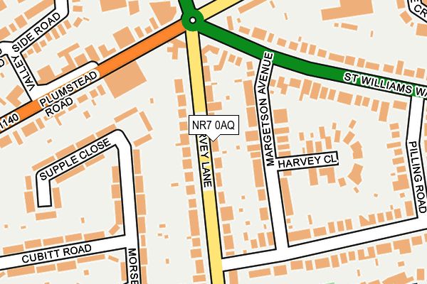 NR7 0AQ map - OS OpenMap – Local (Ordnance Survey) NR7 0AQ map - OS OpenMap – Local (Ordnance Survey)