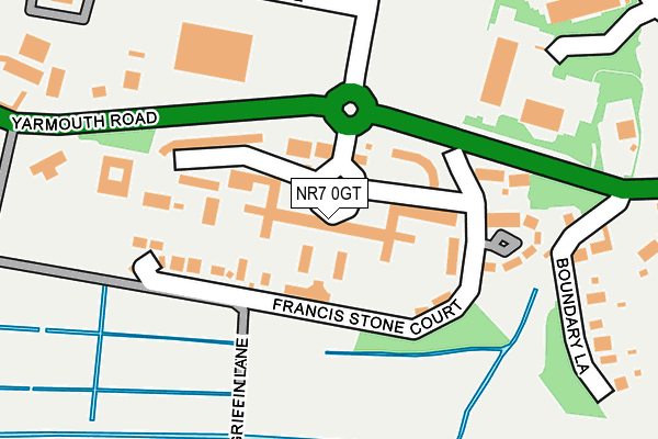 NR7 0GT map - OS OpenMap – Local (Ordnance Survey) NR7 0GT map - OS OpenMap – Local (Ordnance Survey)