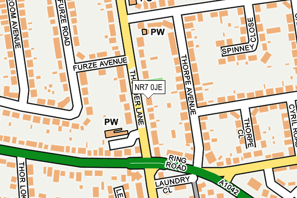 NR7 0JE map - OS OpenMap – Local (Ordnance Survey) NR7 0JE map - OS OpenMap – Local (Ordnance Survey)