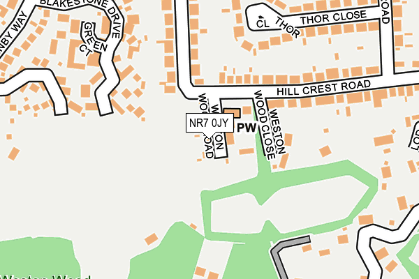 NR7 0JY map - OS OpenMap – Local (Ordnance Survey) NR7 0JY map - OS OpenMap – Local (Ordnance Survey)