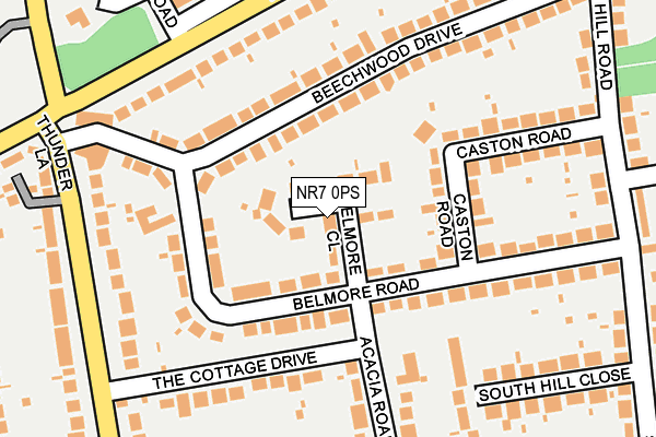 NR7 0PS map - OS OpenMap – Local (Ordnance Survey) NR7 0PS map - OS OpenMap – Local (Ordnance Survey)