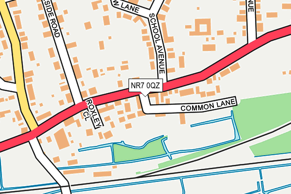 NR7 0QZ map - OS OpenMap – Local (Ordnance Survey) NR7 0QZ map - OS OpenMap – Local (Ordnance Survey)