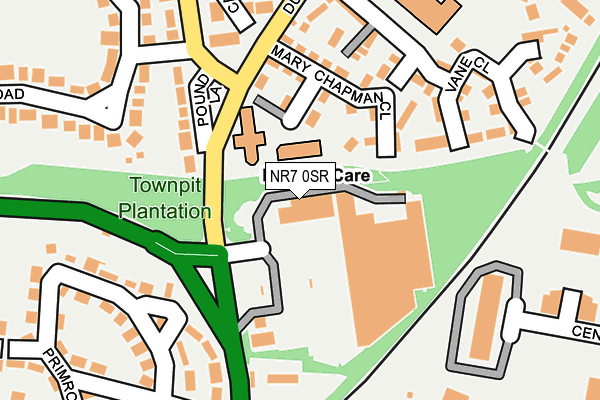 NR7 0SR map - OS OpenMap – Local (Ordnance Survey) NR7 0SR map - OS OpenMap – Local (Ordnance Survey)