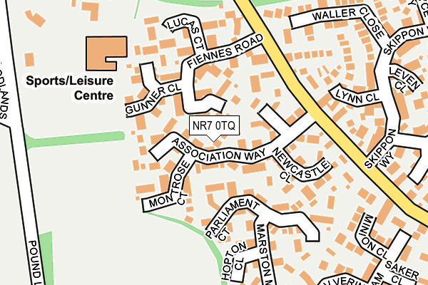 NR7 0TQ map - OS OpenMap – Local (Ordnance Survey) NR7 0TQ map - OS OpenMap – Local (Ordnance Survey)
