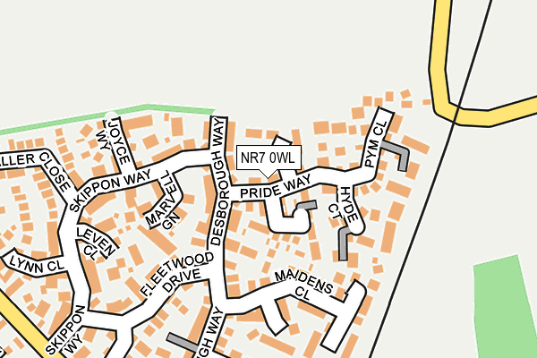 NR7 0WL map - OS OpenMap – Local (Ordnance Survey) NR7 0WL map - OS OpenMap – Local (Ordnance Survey)