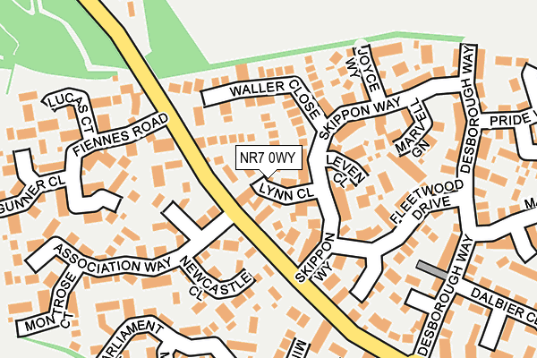 NR7 0WY map - OS OpenMap – Local (Ordnance Survey) NR7 0WY map - OS OpenMap – Local (Ordnance Survey)