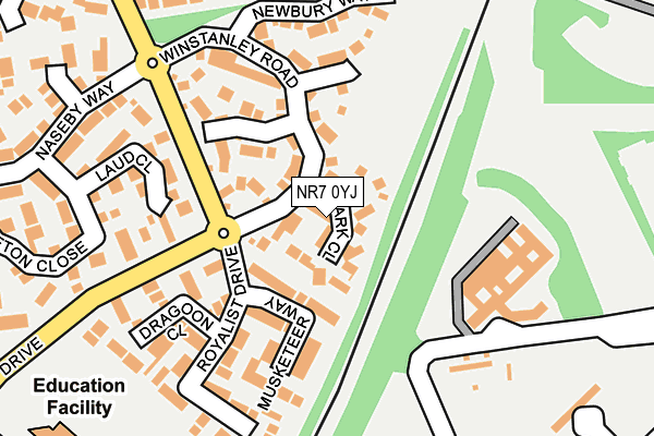 NR7 0YJ map - OS OpenMap – Local (Ordnance Survey) NR7 0YJ map - OS OpenMap – Local (Ordnance Survey)