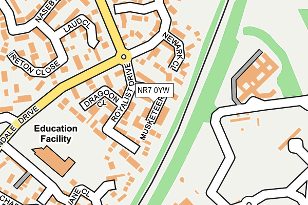 NR7 0YW map - OS OpenMap – Local (Ordnance Survey) NR7 0YW map - OS OpenMap – Local (Ordnance Survey)