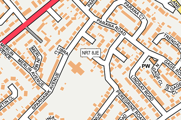 NR7 8JE map - OS OpenMap – Local (Ordnance Survey) NR7 8JE map - OS OpenMap – Local (Ordnance Survey)