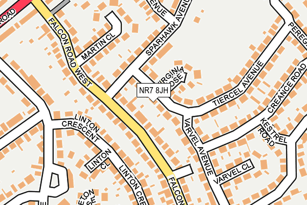 NR7 8JH map - OS OpenMap – Local (Ordnance Survey) NR7 8JH map - OS OpenMap – Local (Ordnance Survey)