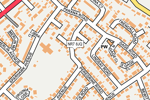 NR7 8JQ map - OS OpenMap – Local (Ordnance Survey) NR7 8JQ map - OS OpenMap – Local (Ordnance Survey)