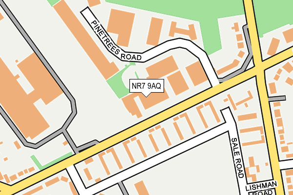 NR7 9AQ map - OS OpenMap – Local (Ordnance Survey) NR7 9AQ map - OS OpenMap – Local (Ordnance Survey)