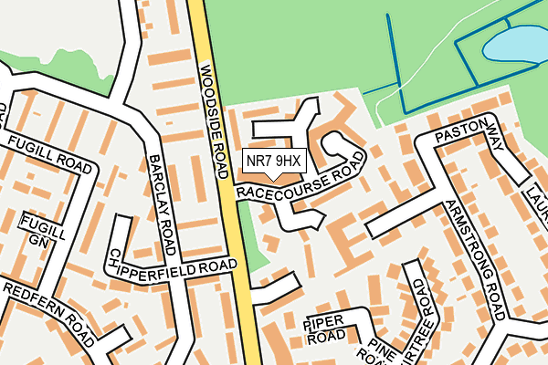 NR7 9HX map - OS OpenMap – Local (Ordnance Survey) NR7 9HX map - OS OpenMap – Local (Ordnance Survey)
