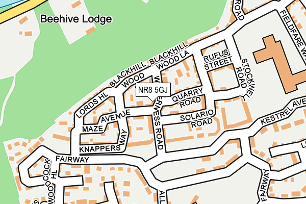 NR8 5GJ map - OS OpenMap – Local (Ordnance Survey) NR8 5GJ map - OS OpenMap – Local (Ordnance Survey)